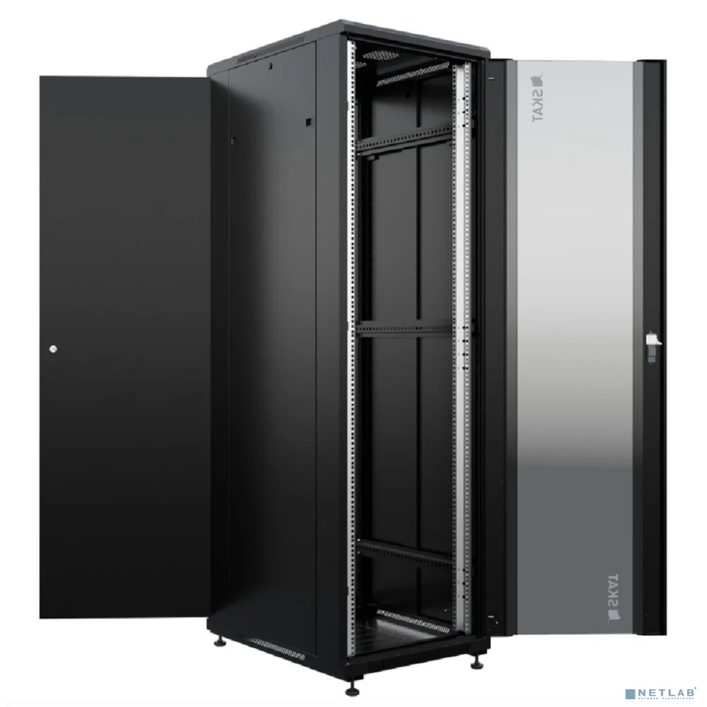 БАСТИОН SKAT TB-32R680GF-B Шкаф напольный универсальный серверный 32U 600х800мм, дверь стеклянная (4405) {1.5 года гарантия}