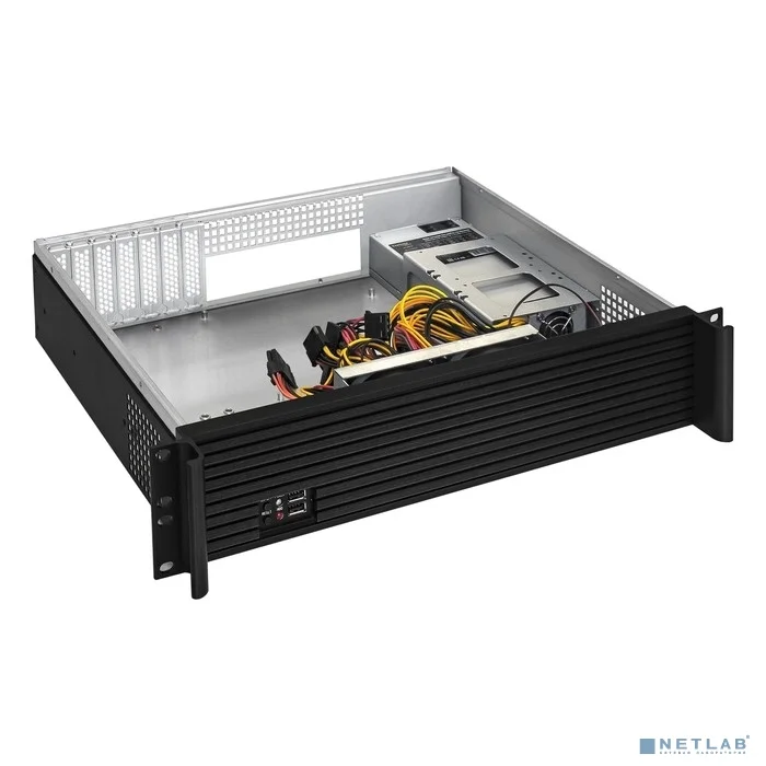 Exegate EX292521RUS Серверный корпус ExeGate Pro 2U350-01 <RM 19", высота 2U, глубина 350, БП 1U-1100ADS, USB>