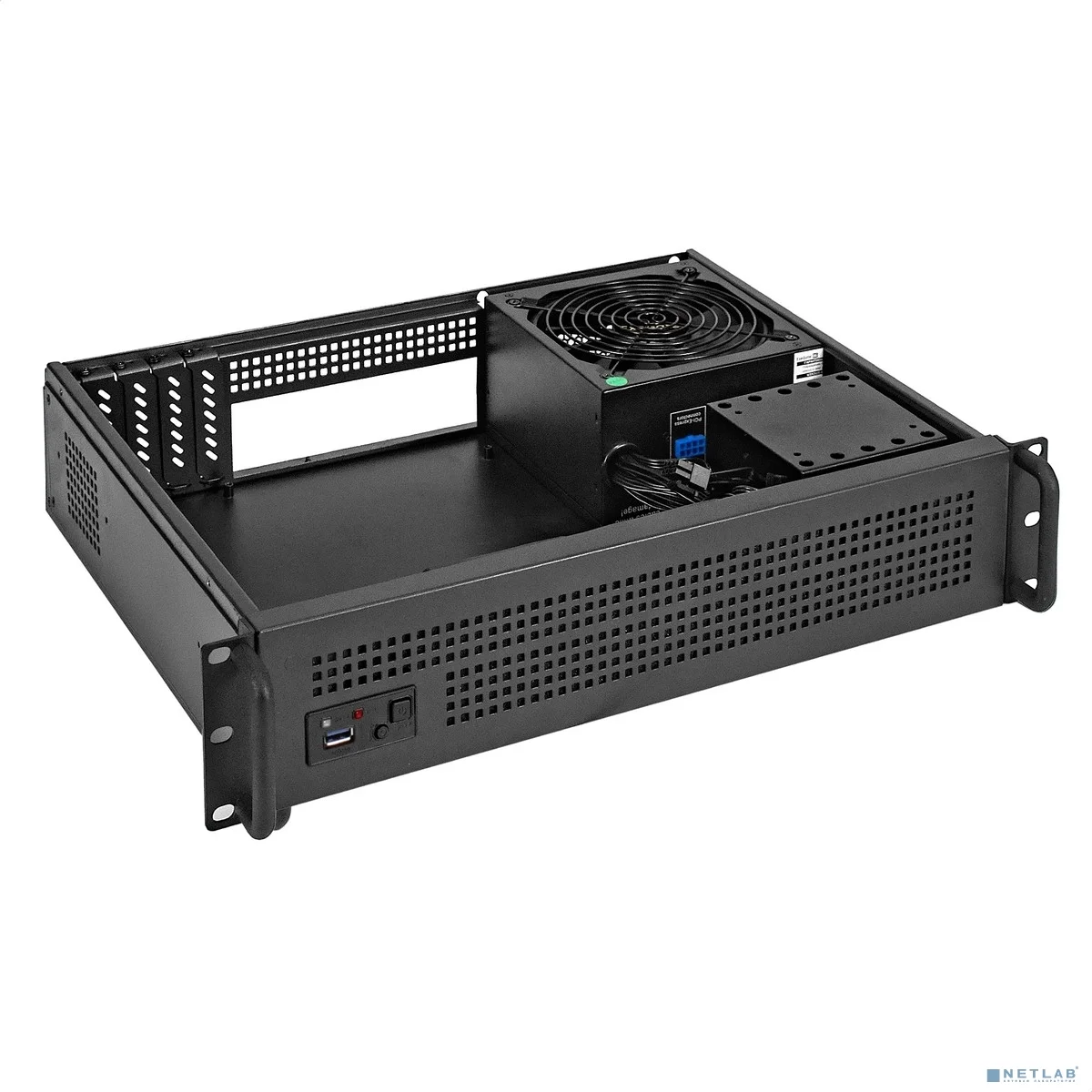 Exegate EX295926RUS Серверный корпус ExeGate Pro 2U380-03 <RM 19", высота 2U, глубина 380, БП 700RADS, USB3.0>