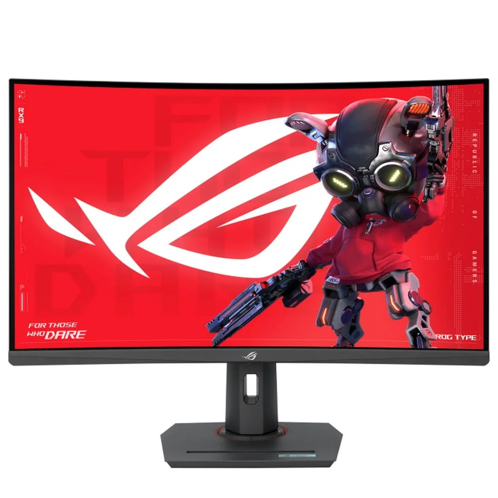 Монитор 31.5" ASUS XG32WCS Curved Fast VA, 2560x1440, 180Hz, 1ms, 350сd/m, 3500:1, HDR10 | HDMI(2.0), DP(1.4), Type-C(PD-7.5W) | HAS, Swivel, InPSU, Vesa 100, Black