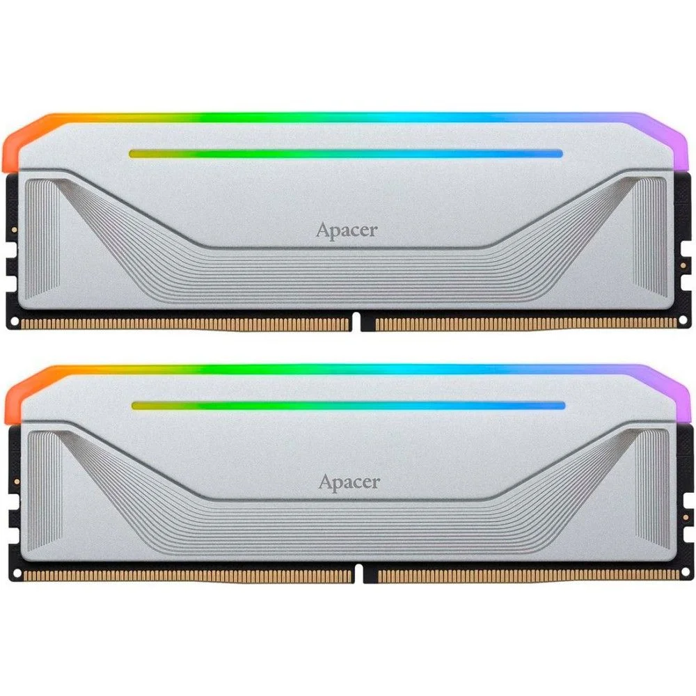 Модуль памяти Apacer DDR5 DIMM 6200-40 2048x8 64GB 1.35V OC NOX RGB Silver w/HS RP-K2