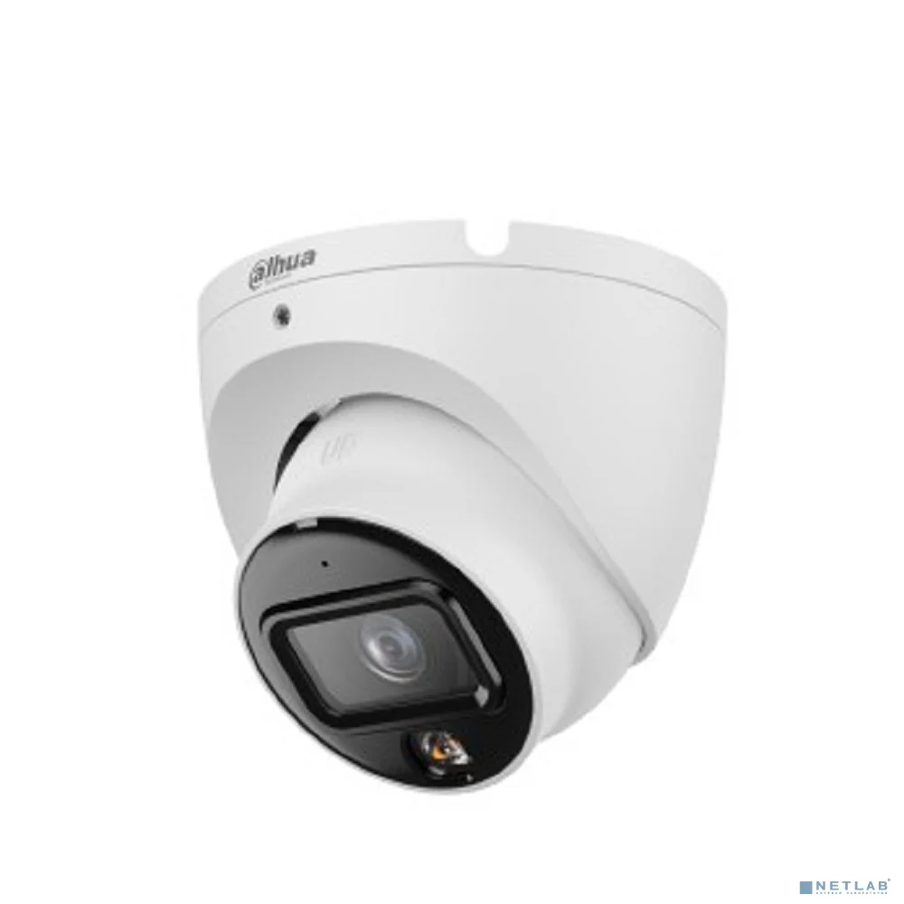 DAHUA DH-IPC-HDW1839TP-A-IL-0280B-S6 Уличная турельная IP-видеокамера SmartDualLight 8Мп, 1/2.7” CMOS, объектив 2.8мм, обнаружение людей, микрофон, ИК 30м, LED 30м, IP67, металл/пластик
