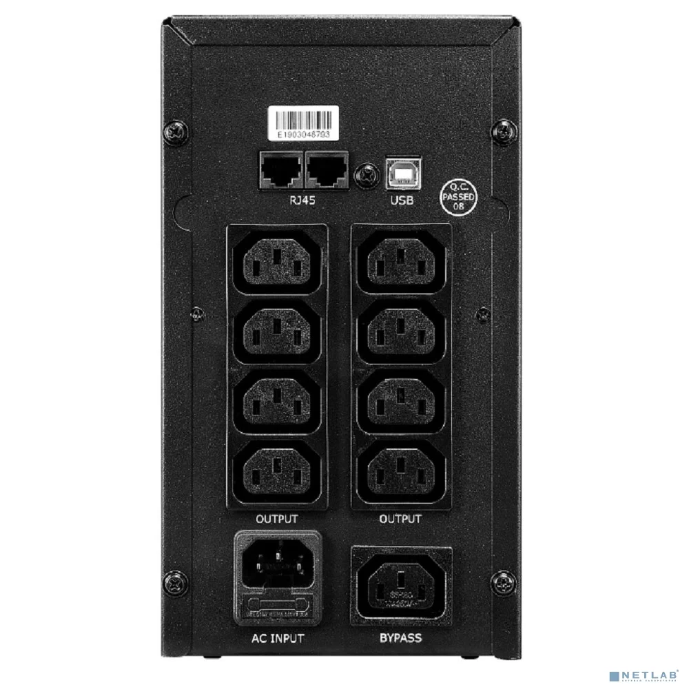 Повреждение упаковки CROWN ИБП CMU-SP1200IEC USB {1200VA\720W, корпус металл, 2x12V/9AH, розетки 8*IEC+1*IEC C13, AVR, съёмный кабель питания 1.8 м, RJ11/45, USB, LED}