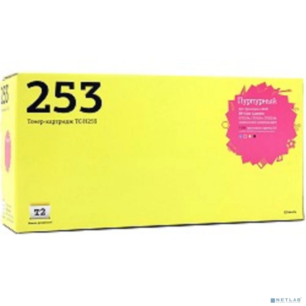 T2 CE253A Картридж для HP CLJ CP3525n/CM3530 (7000 стр.) пурпурный, с чипом