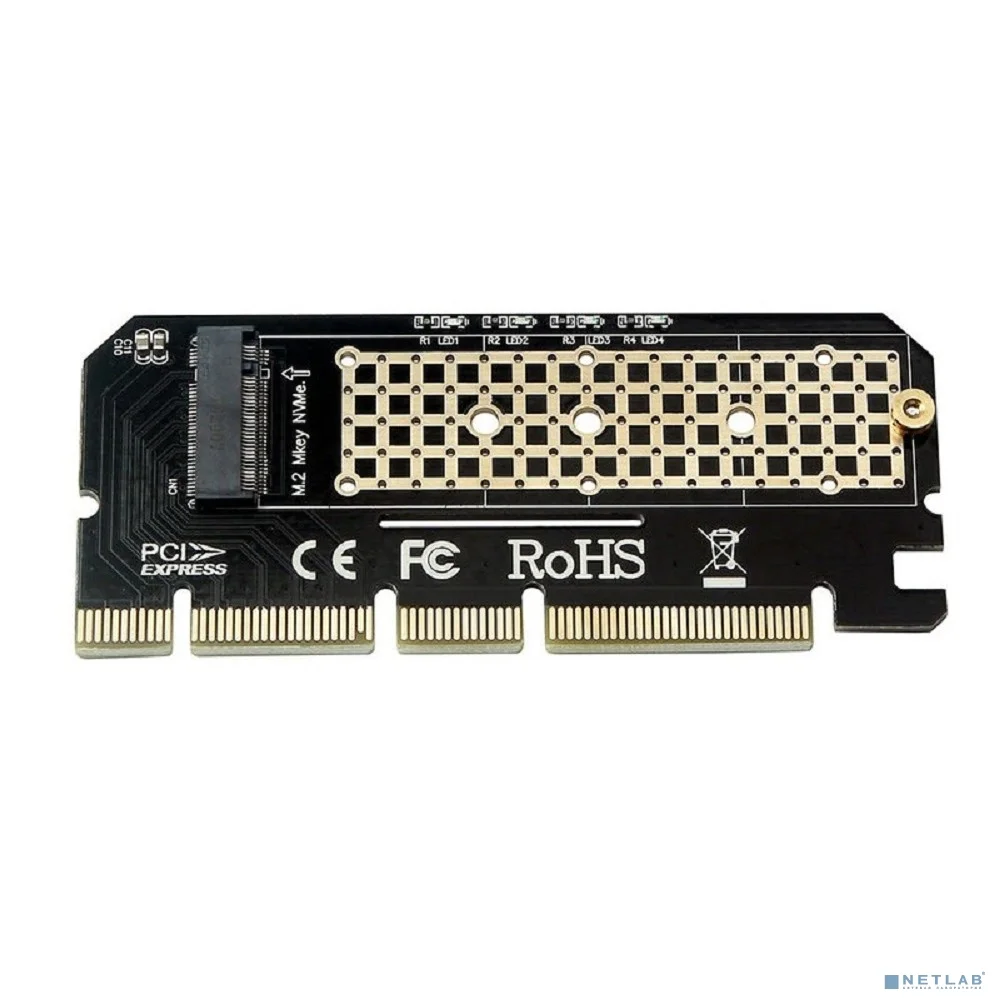 ORIENT C299E, Переходник PCI-E 16x->M.2 M-key NVMe SSD, тип 2230/2242/2260/2280
(30899)