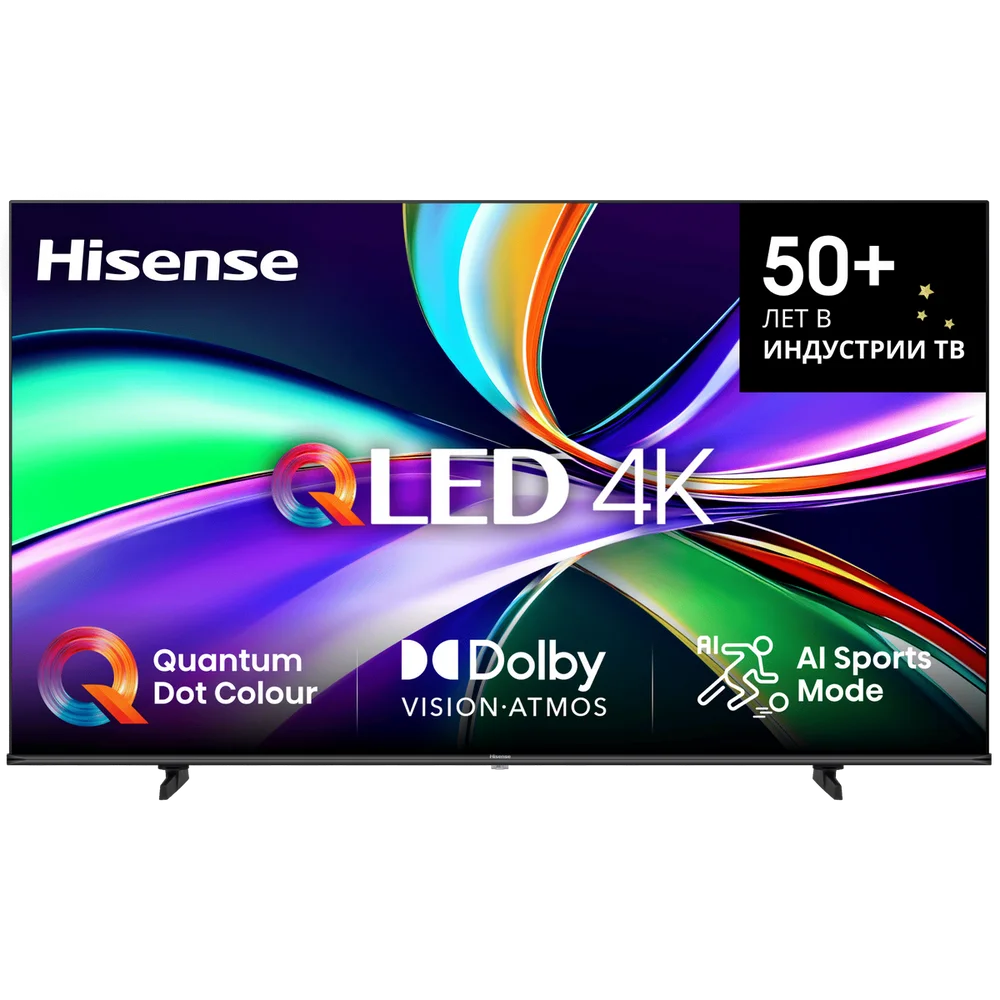 Hisense 55" 55E7Q черный 4K Ultra HD 60Hz DVB-T DVB-T2 DVB-C DVB-S DVB-S2 USB WiFi Smart TV