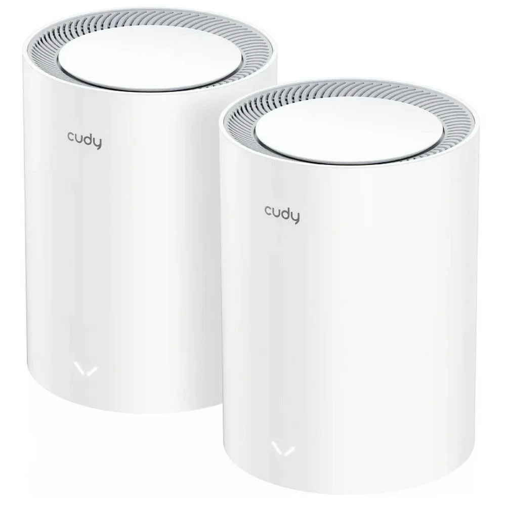 Маршрутизатор CUDY BE3600 Wi-Fi 7 Mesh Solution Gigabit Dual Band 2-Pack, Chipset Broadcom, 802.11be/ax/ac/a/b/g/n, 2882Mbps at 5GHz + 688Mbps at 2.4GHz, 3 x 10/100/1000Mbps Ports, Internal antennas, Zerotier/PPTP/L2TP/OpenVPN/WireGuard, MLO, MU-MIMO, Guest network, WPS, DDN
