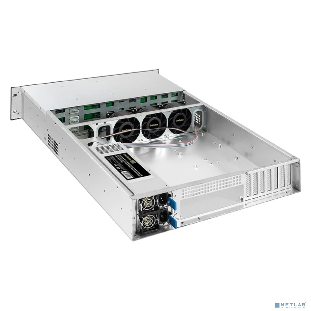 Exegate EX294275RUS Серверная платформа ExeGate Pro 2U660-HS12 <RM 19", высота 2U, глубина 660, Redundant БП 2x550W, 12xHotSwap>
