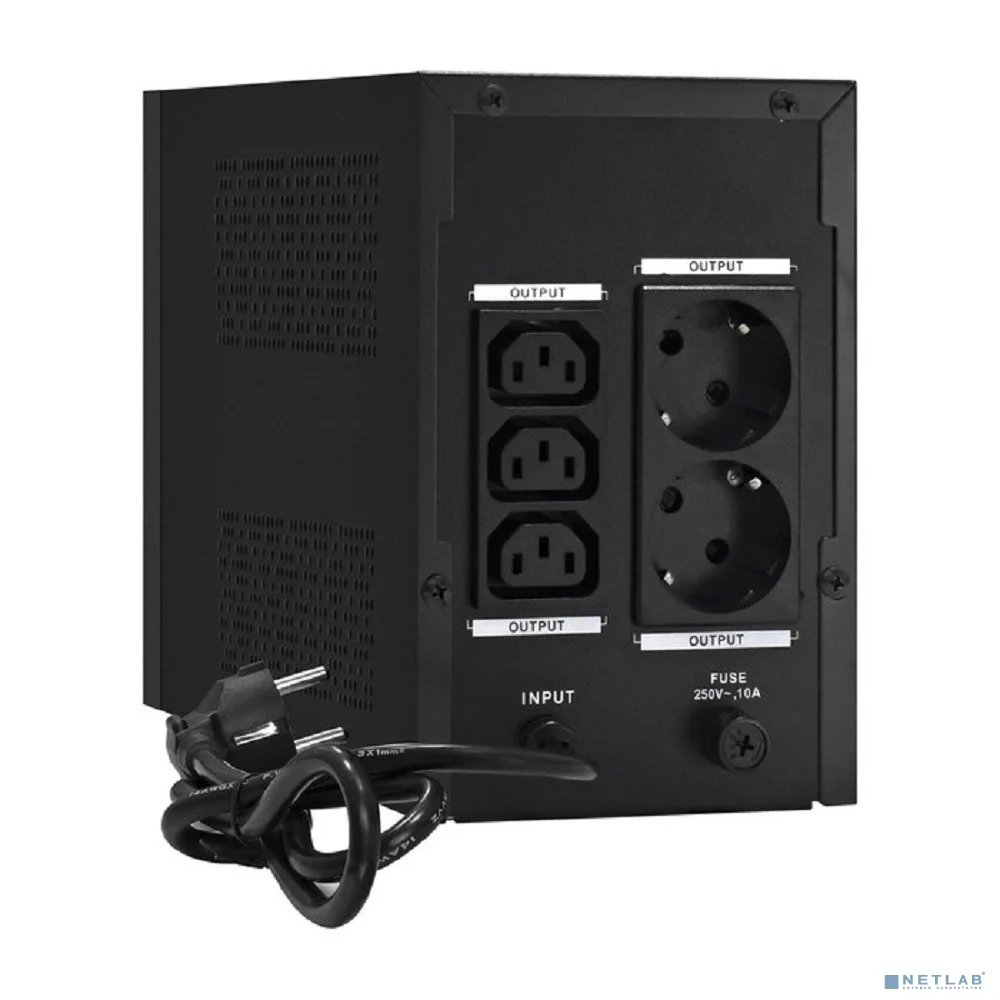 Exegate EX292799RUS ИБП ExeGate SpecialPro Smart LLB-1500.LCD.AVR.2SH.3C13 <1500VA/950W, LCD, AVR, 2*Schuko+3*C13, съемн.кабель, металлический корпус, Black>