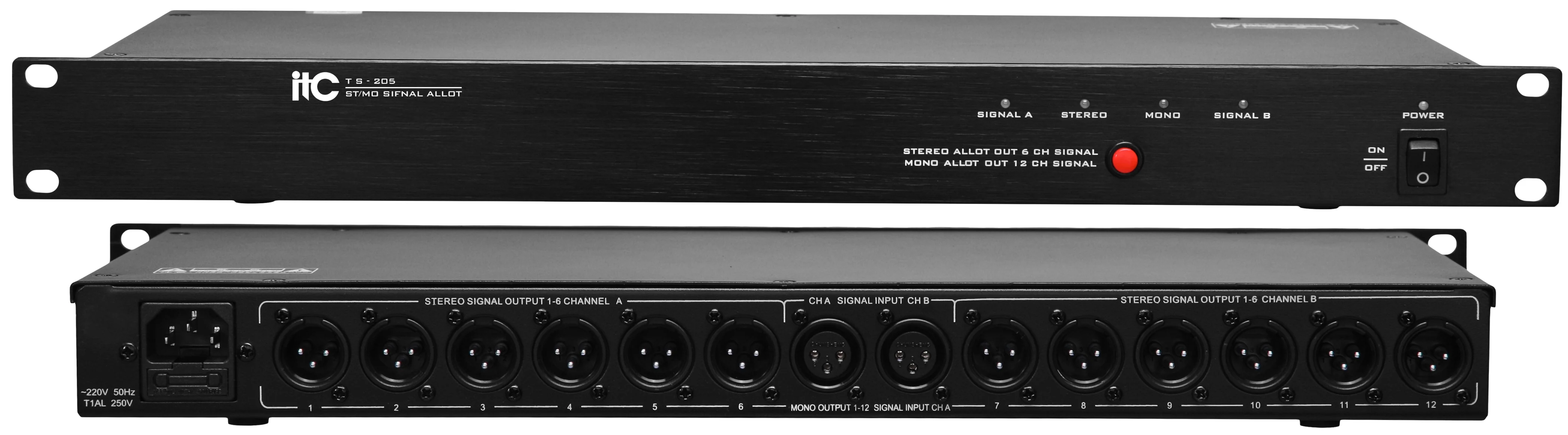 ITC TS-205 Распределитель стереосигнала, 1 Вход 6 выходов 3