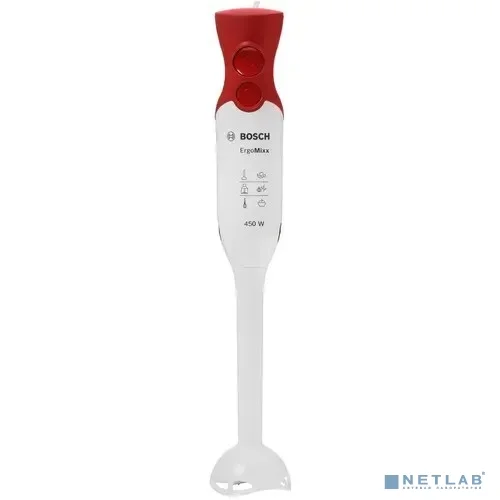 Блендер погружной Bosch MSM64010 450Вт белый/красный