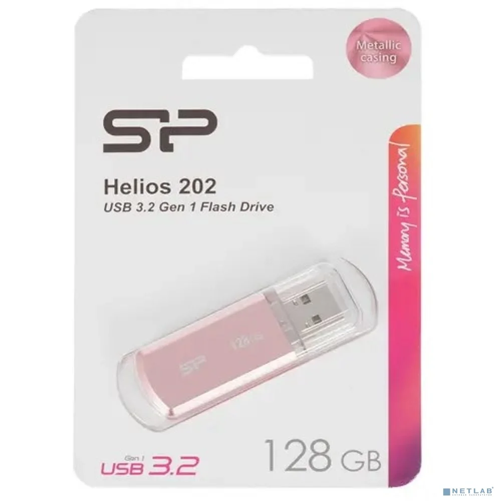 Silicon Power USB Drive 128GB Helios 202, USB 3.2, Розовое Золото (SP128GBUF3202V1P)
