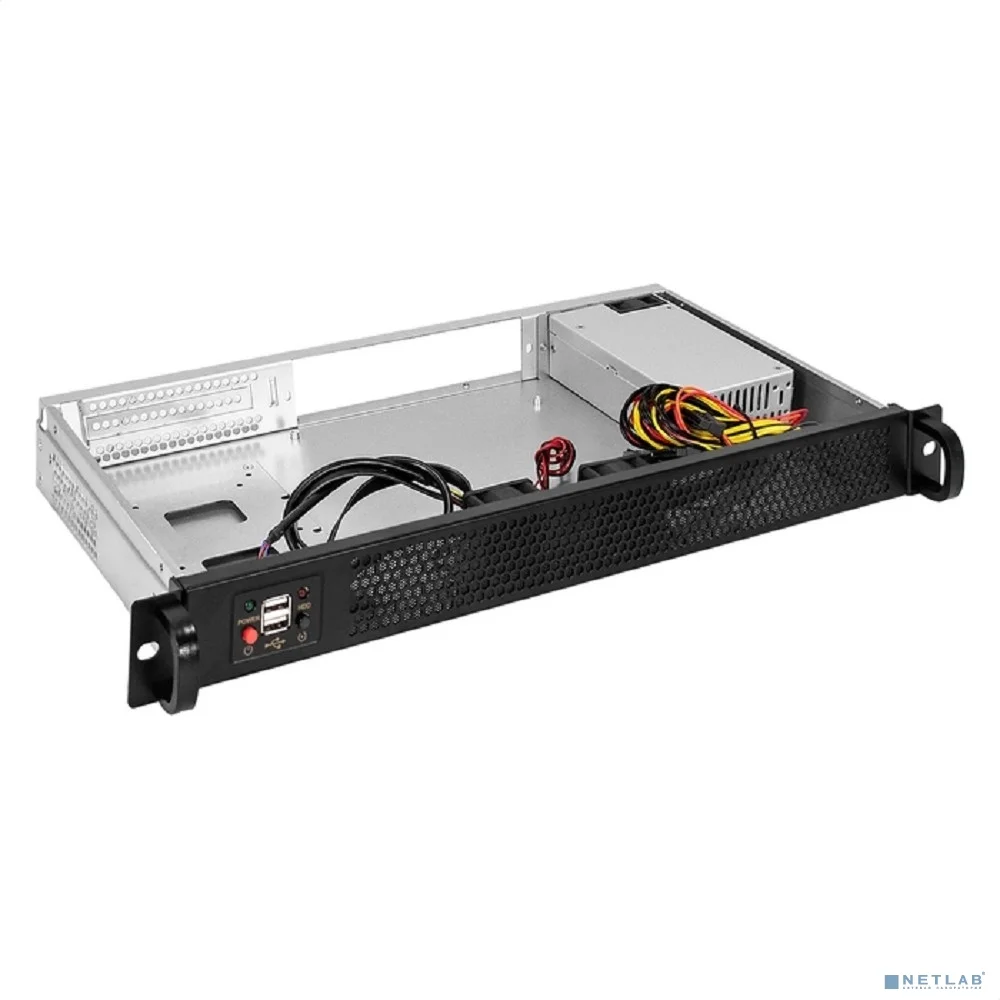 Exegate EX298548RUS Серверный корпус ExeGate Pro 1U250-11 <RM 19", высота 1U, глубина 250, БП 1U-F350AS, 2*USB>