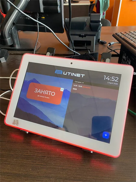 Система бронирования UtiClock White.Led-индикатор по всему периметру, камера, экран 10" HD, Android 10, Rockchip, 1xLAN (POE), 2xUSB, 1xmicroUSB для ADB, Wi-Fi 802.11ac 2,4/5Ghz, белый, гарантия 1 год (универсальное креп 4