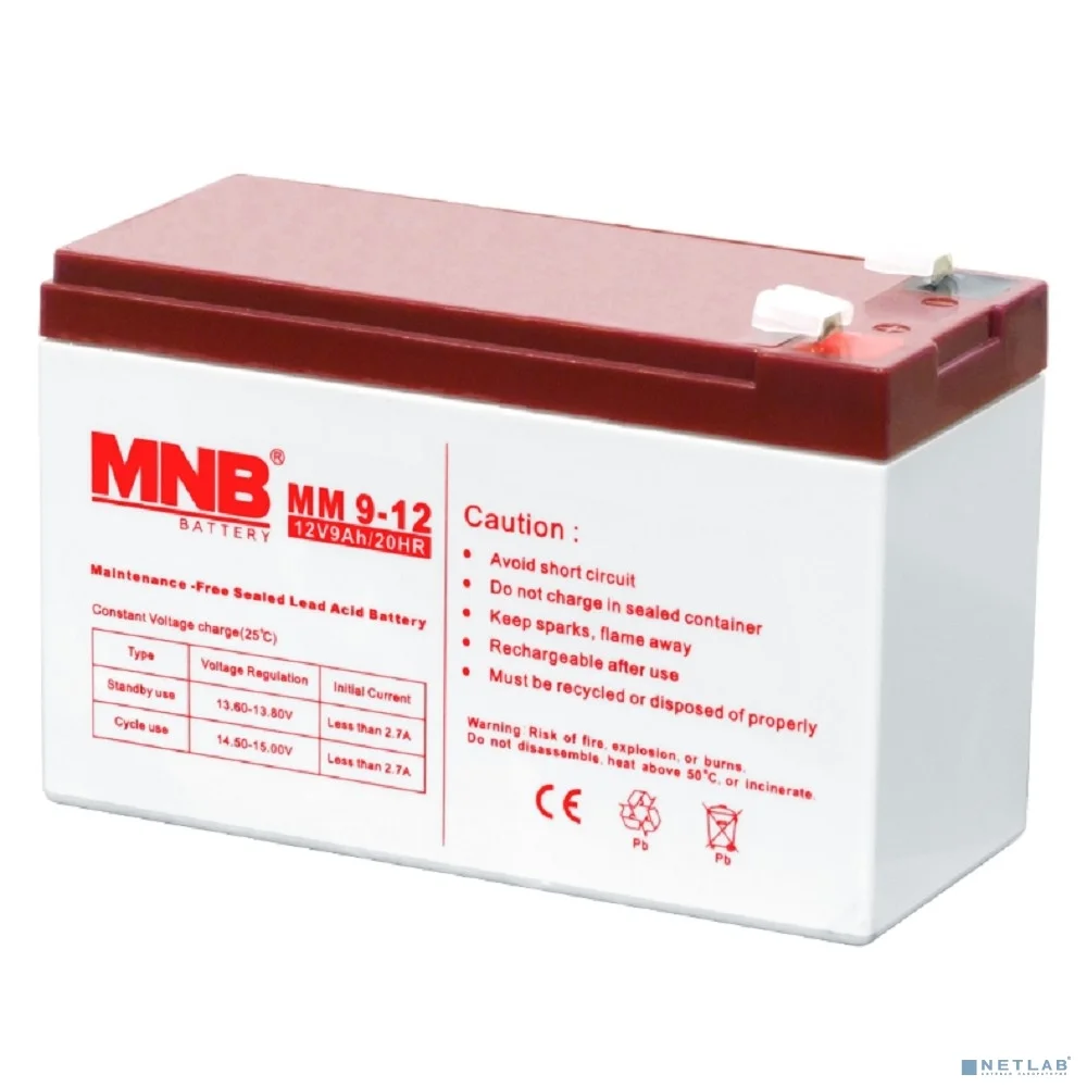 MNB Battery MNB MM 9-12 (12V/9Ah) F2 {УТ-00003094}