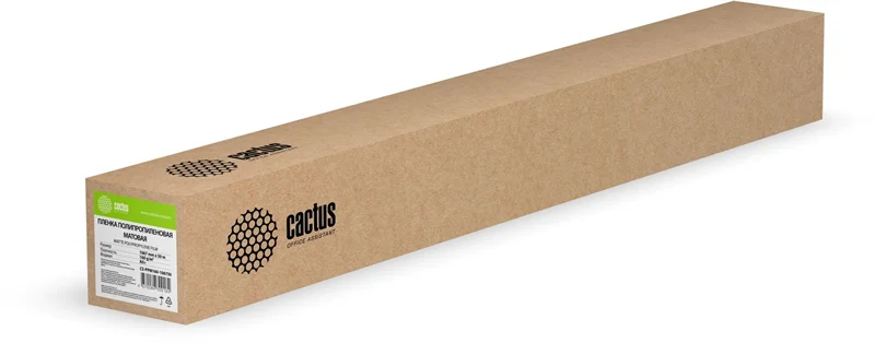 Пленка Cactus CS-PPM160-106750 42"(A0+) 1067мм-50м/160г/м2/белый матовое для струйной печати втулка:50.8мм (2")