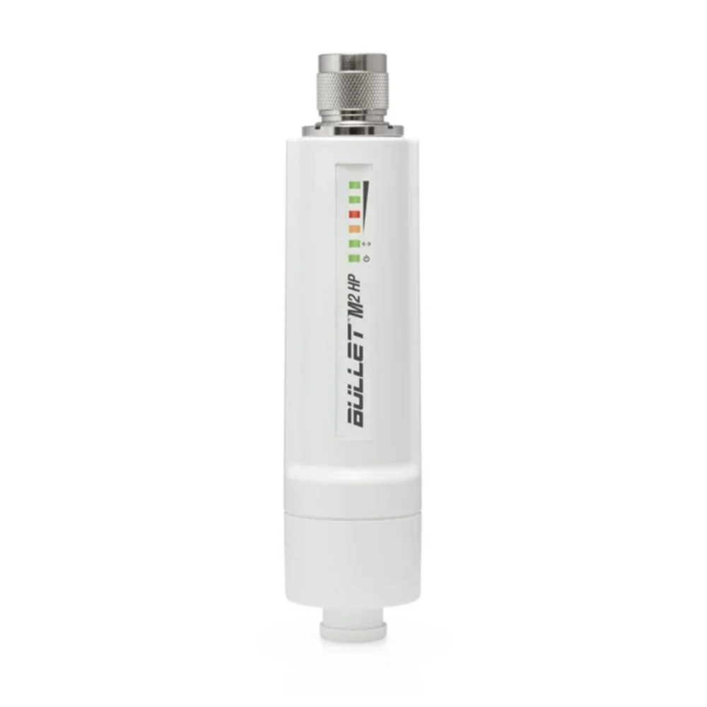 Точка доступа Wi-Fi Ubiquiti Bullet M2 HP |BulletM2-HP| Ubiquiti радиоустройство 2.4 ГГц (b/g/n), PtP/PtMP, airMAX, 1x |BULLETM2-HP| N-type, PoE-питание (024900)