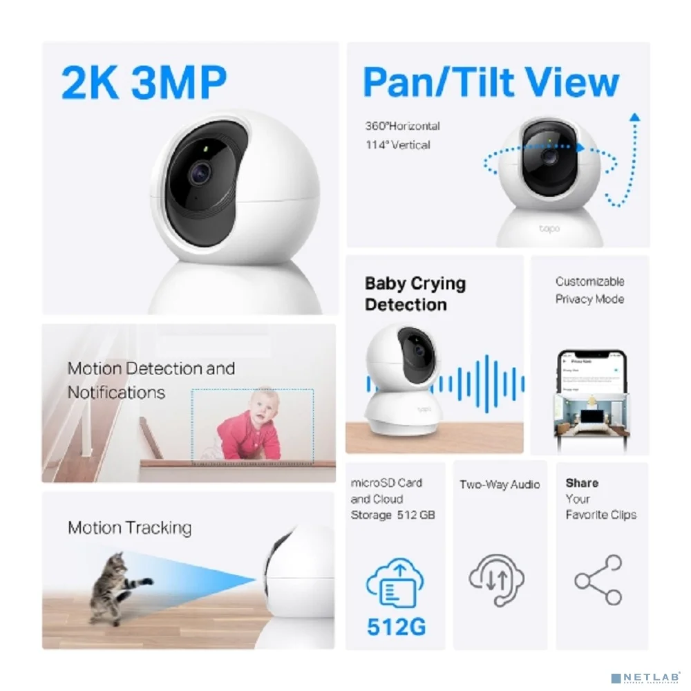 Повреждение упаковки TP-Link Tapo C210 Умная домашняя поворотная камера