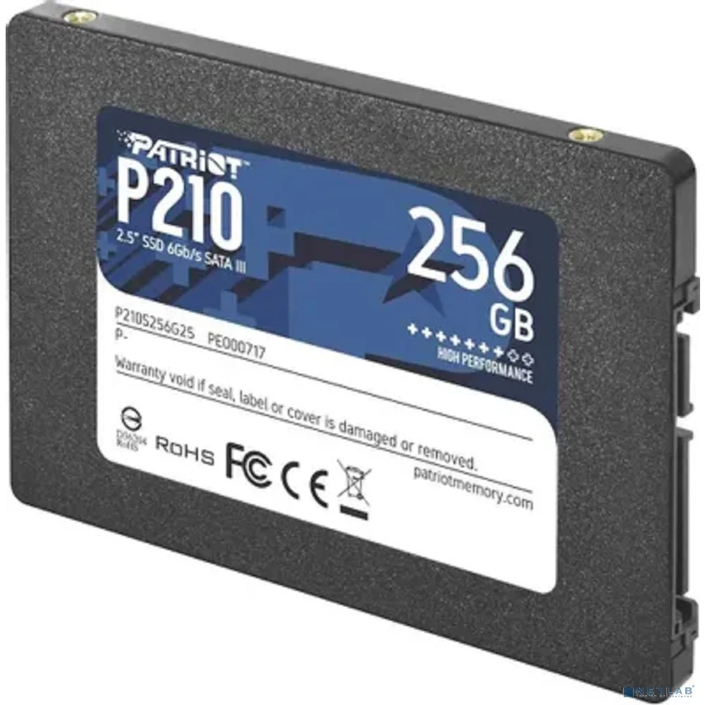 Твердотельный накопитель Patriot SSD P210 256GB SATA3 2.5" R500/W400 TBW 120TB 3D NAND