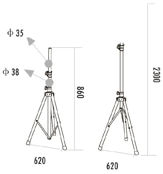 ITC TS-01C стойка для громкоговорителей 3