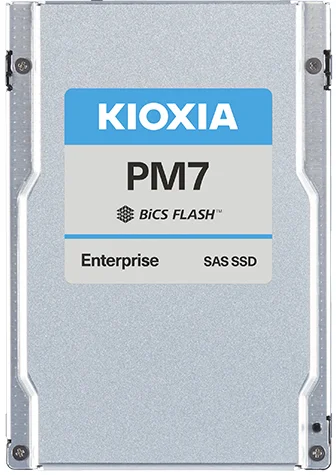 SSD накопитель KIOXIA Enterprise SSD 2,5"(SFF), PM7-V, 1600GB (1.6TB), SAS 24G (SAS-4, 22,5Gbit/s), R4200/W3400MB/s, IOPS(R4K) 720K/320K, MTTF 2,5M, 3DWPD/5Y (Mixed Use), TLC, 15mm (replace KPM61VUG1T60)