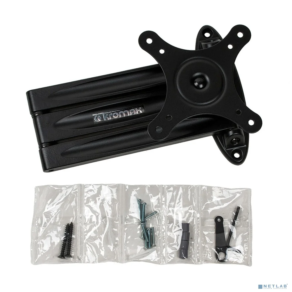 Повреждение упаковки Kromax TECHNO-11 черный 10"-32" макс.15кг настенный поворот и наклон