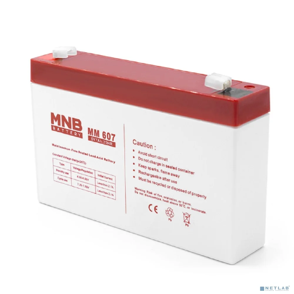MNB Battery MNB MM 607 (6V/7Ah) F1 {УТ-00003170}