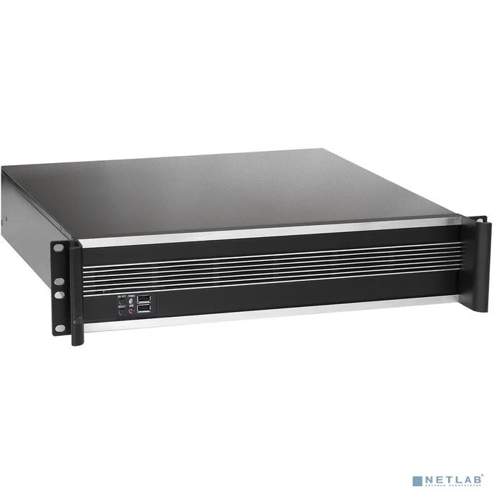 Exegate EX293331RUS Серверный корпус ExeGate Pro 2U450-09 <RM 19", высота 2U, глубина 450, БП 1200ADS, 2*USB>
