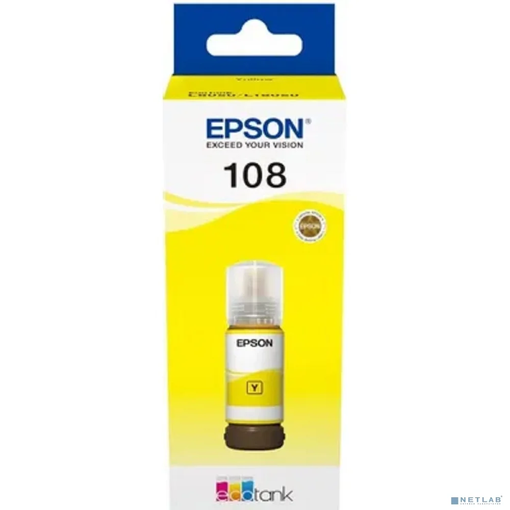 EPSON C13T09C44A Картридж 108 EcoTank Ink для Epson L8050/L18050, Yellow 70ml
