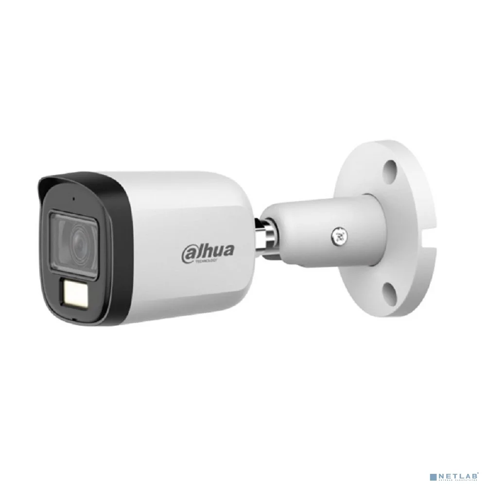 DAHUA DH-HAC-B2A21P-U-IL-0280B Уличная цилиндрическая HDCVI-видеокамера 2Мп; CMOS; объектив 2.8мм; ИК 30м, Led 20м; IP67; металл, пластик