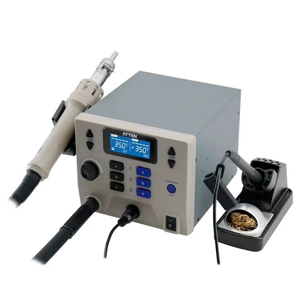 Термовоздушная паяльная станция Atten ST-8902D 1300Вт, 100-500°C, ±2°C темп. стабильность,