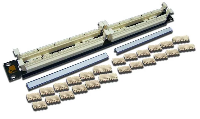 100-парный 110 кросс LANMASTER 19" 1U, блоки в комплекте