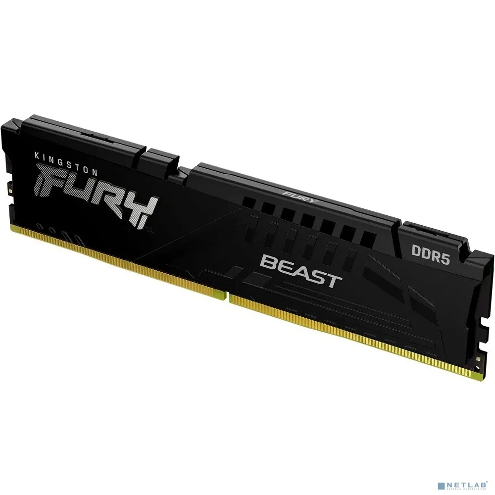 Модуль памяти Kingston 32GB DDR5 5600 DIMM FURY Beast Black XMP Gaming Memory KF556C40BB-32 Non-ECC, CL40, 1.25V, KF556C40BB-32 Non-ECC, CL40, 1.25V, 1RX8 288-pin 16Gbit, RTL (326567)