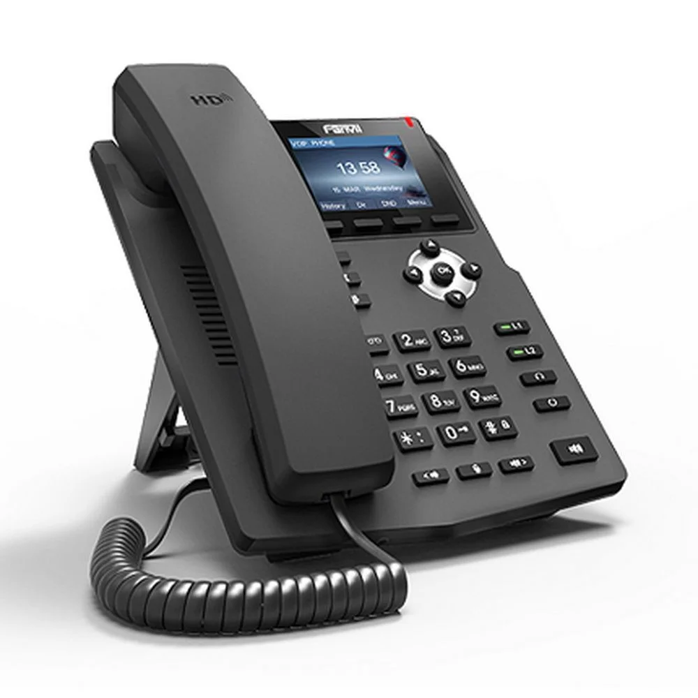 Телефон IP Fanvil X3G 4 линии, цветной экран 2.8", HD, 10/100/1000 Мбит/с, PoE