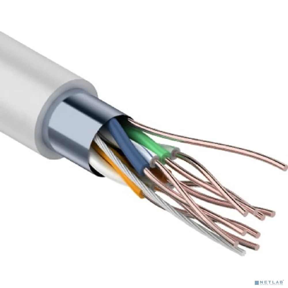 PROconnect (01-0142-3) Кабель витая пара омедненный F/UTP, CCA, CAT 5e, PVC, 4PR, 24AWG, INDOOR, SOLID, серый, 305м 2