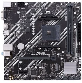 ASUS PRIME A520M-K (Socket AM4, mATX, 2xDDR4(64GB), VGA/HDMI 2.1, 1xPCIe 3.0x16/2xPCIe 3.0, 1xLAN, 4xSATA 6Gb/s, 1xM.2, 4xUSB 3.2, 2xUSB 2.0, 1xPS/2)