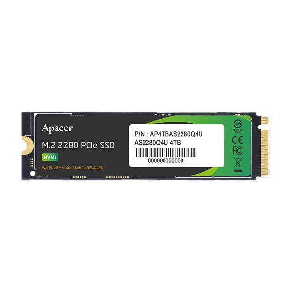 Твердотельный накопитель SSD Apacer M.2 2280 4TB AS2280Q4U Client SSD AP4TBAS2280Q4U-1 Standard(Single)