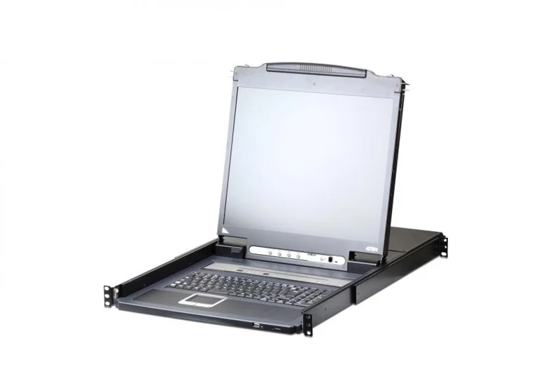 КВМ переключатель ATEN 19"1-Local/Remote Share Access 16-Port PS/2-USB VGA Single Rail LCD KVM over IP switch