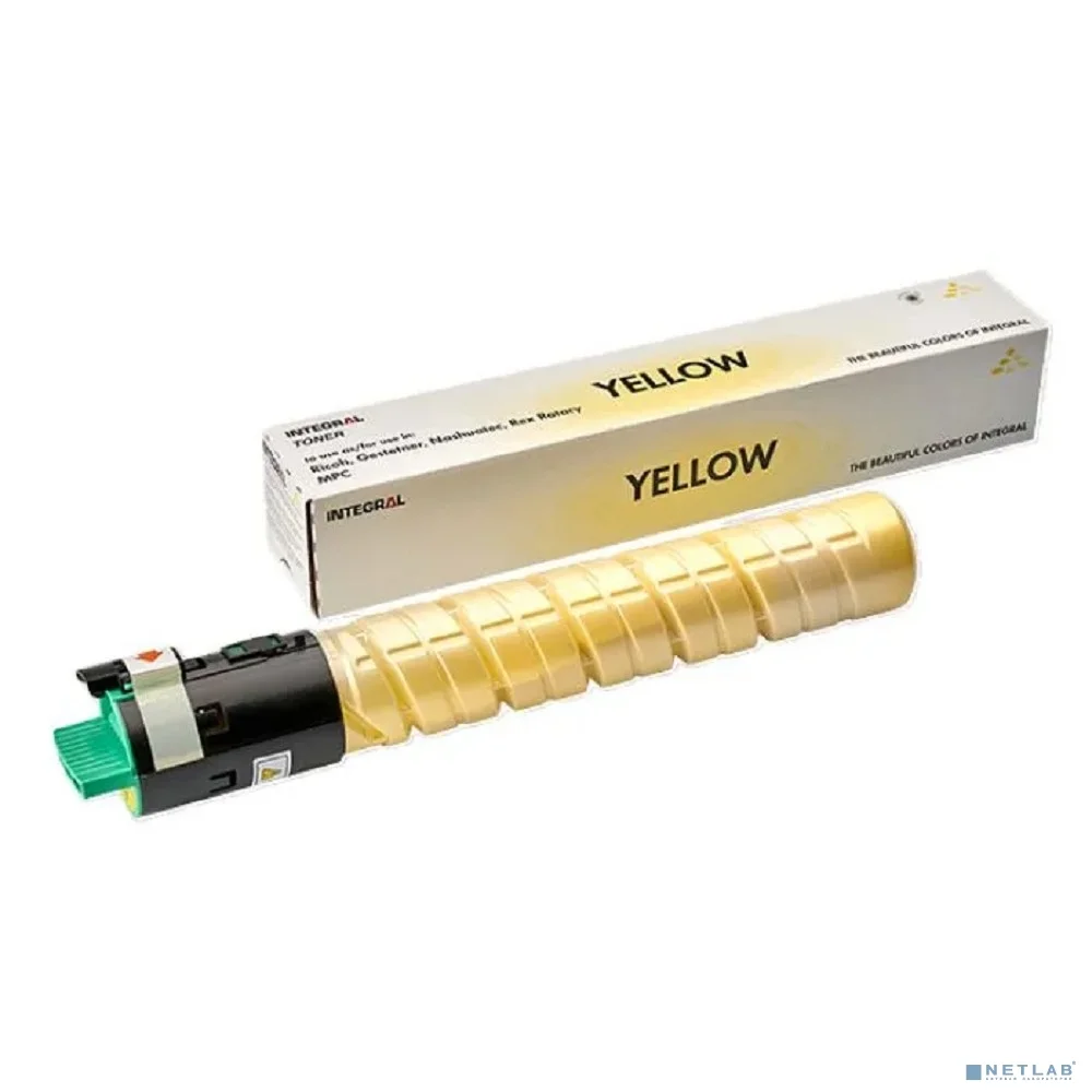 Тонер-картридж Integral для Ricoh MP C-2030, C-2031, C-2050, C-2530, C-2531, C-2550, C-2051AD, C-2551, C-2551ADc чипом (high capacity), желтый MP C-2030, C-2031, C-2050, C-2530, C-2531, C-2550, C-20