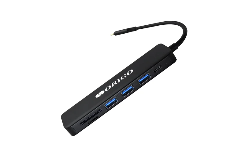 Док-станция ORIGO Док-станция USB-C, 3xUSB 3.0, 1xUSB-C/PD 3.0, 1xHDMI, слот SD/TF/microSD