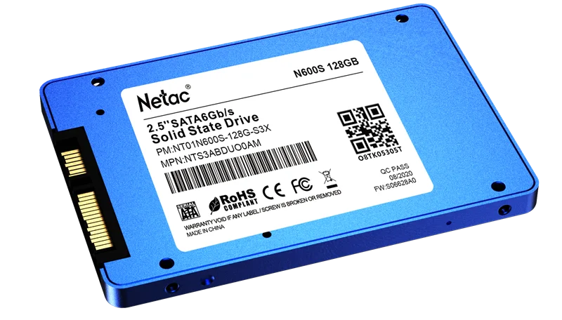 SSD накопитель Netac SSD N600S 128GB 2.5 SATAIII 3D NAND, 7mm, R/W up to 510/440MB/s, TBW 70TB, 5y wty 4