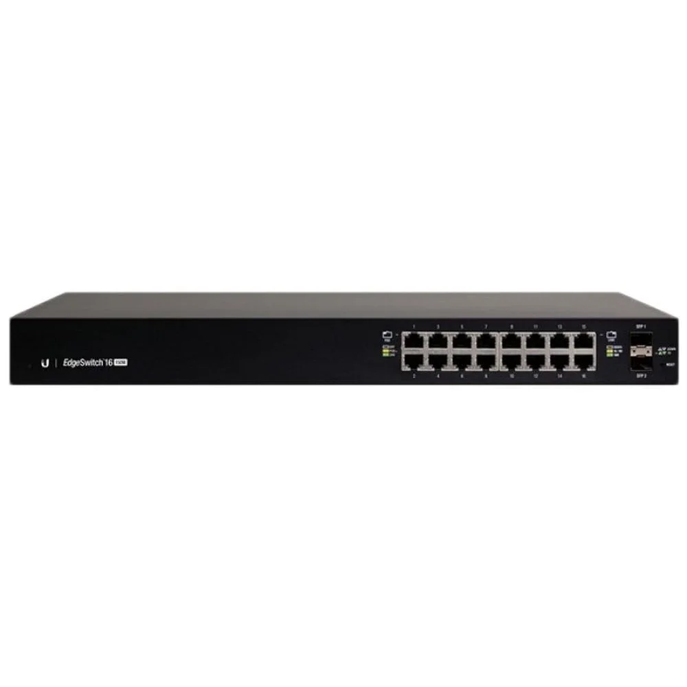 Коммутатор Ubiquiti EdgeSwitch 16-150W |ES-16-150W| Ubiquiti PoE-коммутатор в стойку, 16х 1G RJ45, 2х SFP, раздача 122 |ES-16-150W| Вт