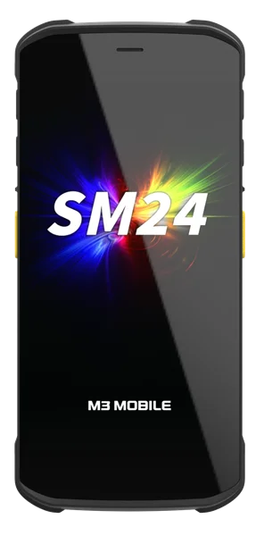Терминал сбора данных M3 Mobile SM24 Android 16 GMS, LTE, HD, WIFI6E, CM60E, FRONT&REAR CAMERA, BT5.3 NFC(HF), 8GB/128GB, 4000mAh Battery, Hand Strap, Bullet Proof Film
