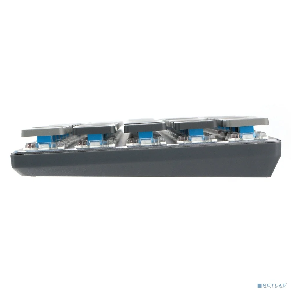 Клавиатура беспроводная Gembird KBW-7, 68кл, Rainbow, синие свитчи, BT 5.0/2.4/USB, серая 3