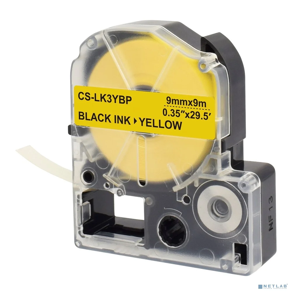 Картридж ленточный Cactus CS-LK3YBP черный для Epson LW300/LW400/LW700/LW600P/LW1000P