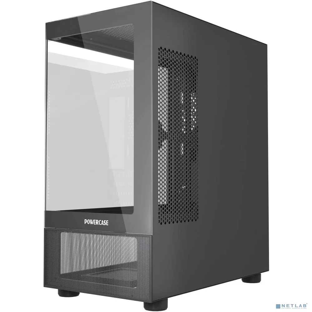 Powercase Vision Micro M2, Tempered Glass, чёрный, mATX (CVMBM2-L0)
