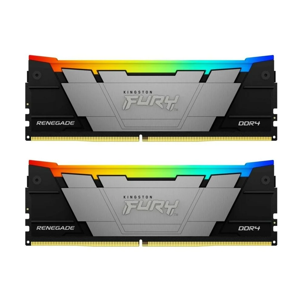 Модуль памяти Kingston 32GB DDR4 3600 FURY Renegade RGB Black XMP Non-ECC Unbuffered DIMM (Kit 2*16gb) 2RX8 16-20-20 1.35V 288-pin 8Gbit
