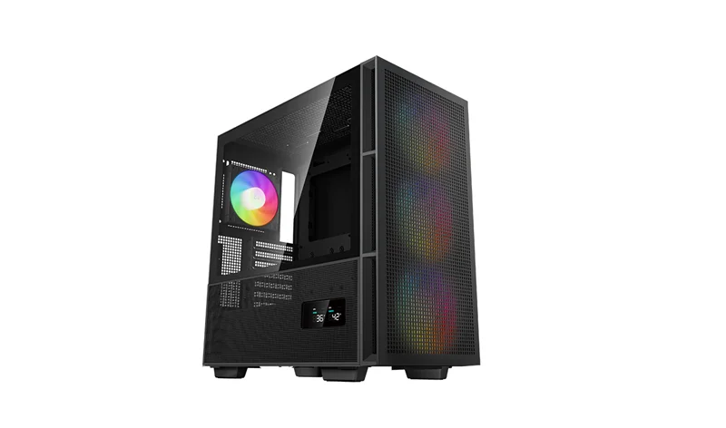Корпус Deepcool CH560 DIGITAL без БП, боковое окно (закаленное стекло), 3x140мм ARGB вентилятор спереди и 1x120мм ARGB вентилятор сзади, черный, ATX (R-CH560-BKAPE4D-G-1)