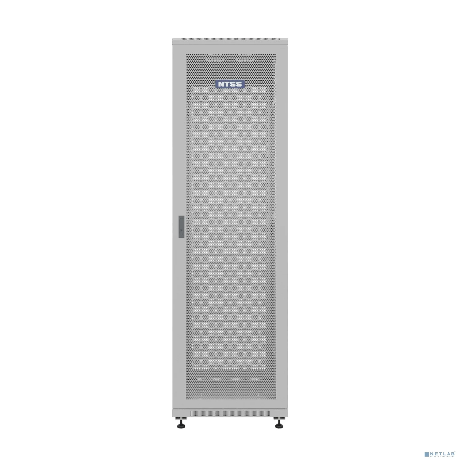 NTSS Шкаф напольный универсальный серверный NTSS R 22U 600х800мм, 4 профиля 19, двери перфорированная и перфорированная, боковые стенки съемные, регулируемые опоры, разобранный, серый RAL 7035 NTSS-R2
