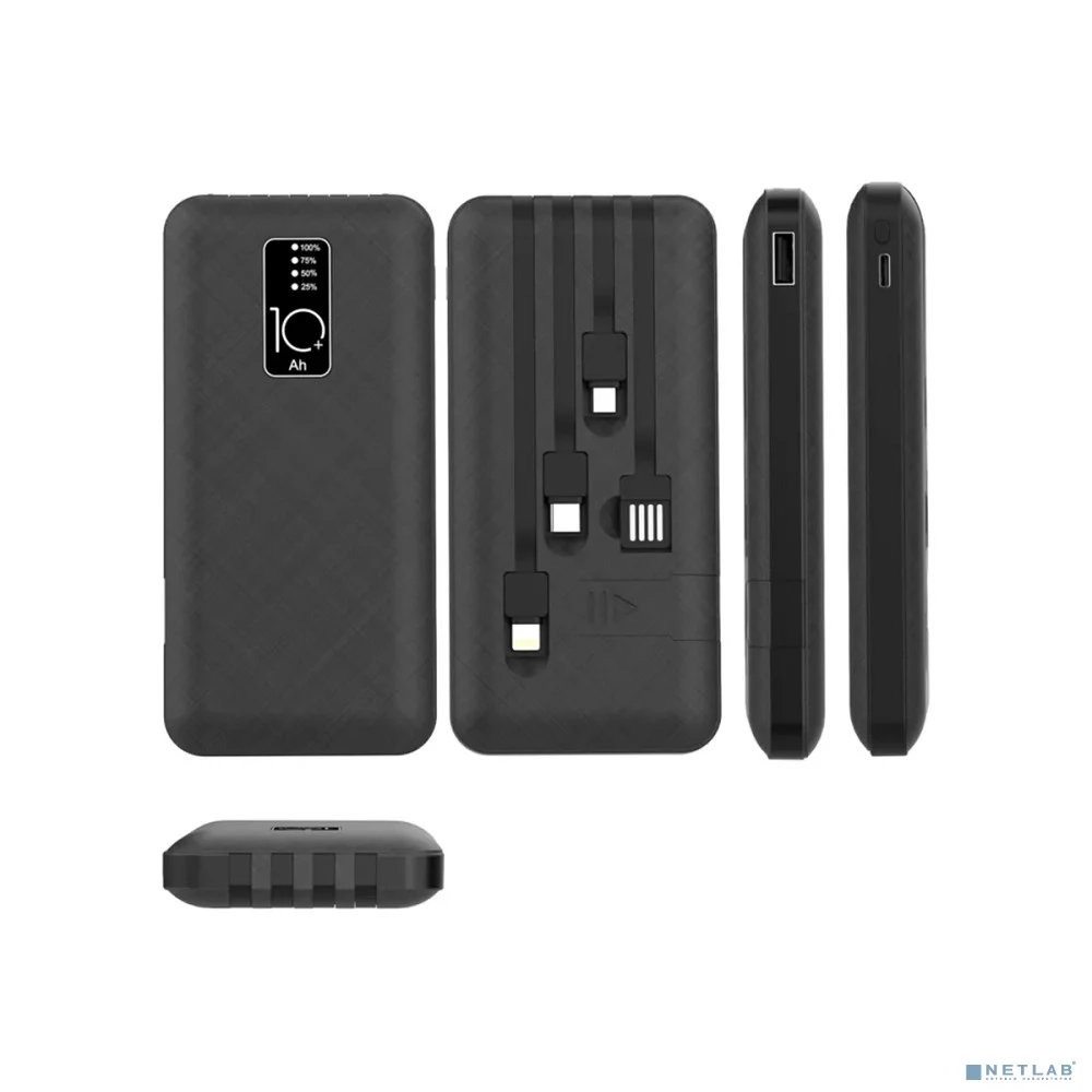 Rexant (30-2038) Портативное зарядное устройство Power Bank (аккумуляторная батарея) 10000 mAh, черное